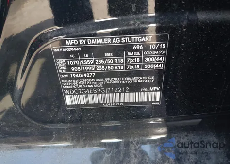 2016 Mercedes-Benz Gla 250 z USA, uszkodzony, nr VIN WDCTG4EB9GJ212212